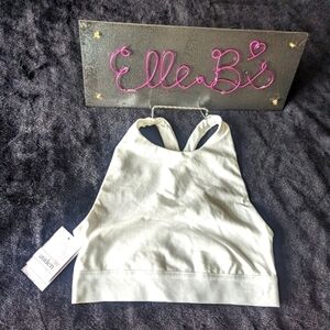 NWT Auden White High Neck Cross Back Bra XS